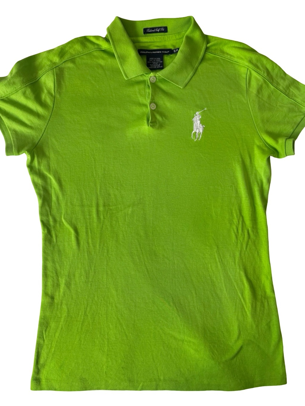 Ralph Lauren Golf Women’s Lime Green Polo Shirt with White Pony Size S